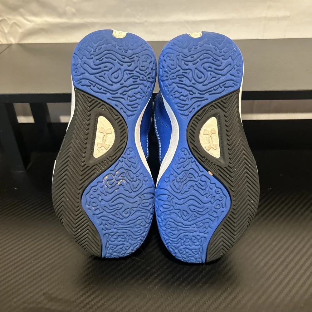 Under Armour Kids Lockdown 7 Basketball Shoes Blue Black Size 12K - Picture 7 of 8